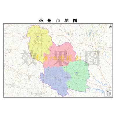 安徽省亳州市城市区域地图