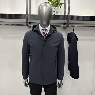 保暖绵羊毛填充秋冬男士休闲棉服