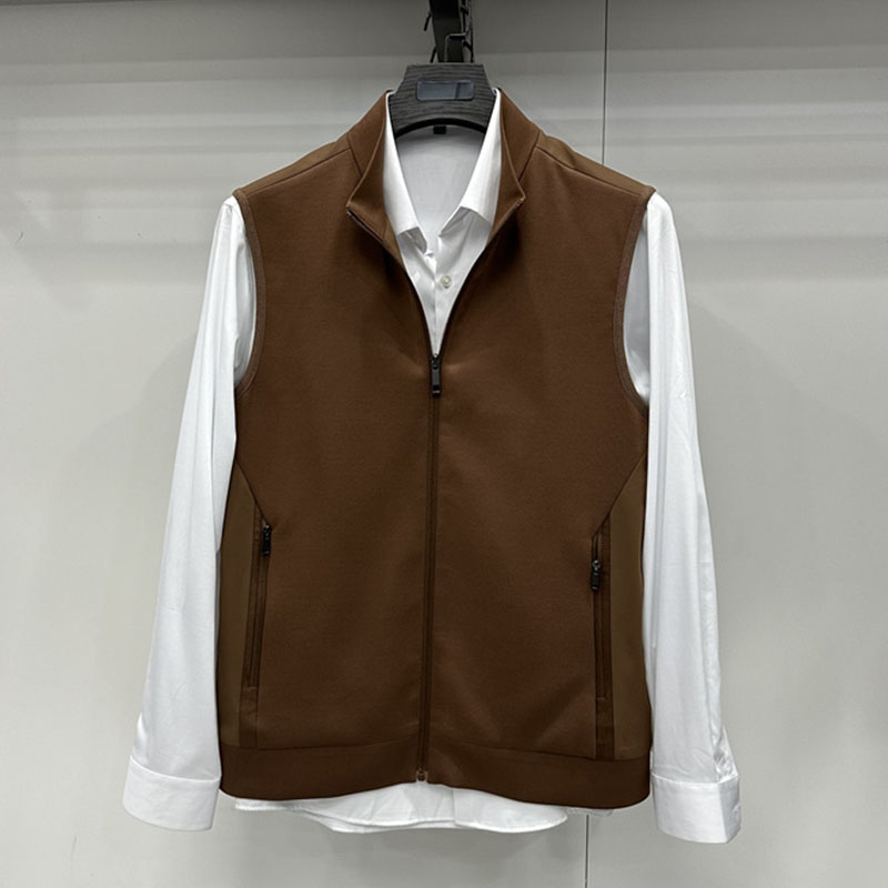 马甲针织面料高弹舒适商务休闲