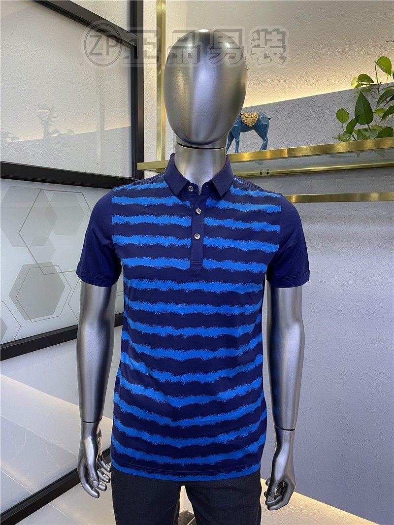 赔钱处理方仕品牌专柜 男士短袖T恤棉加蚕丝微弹免烫时尚商务1980