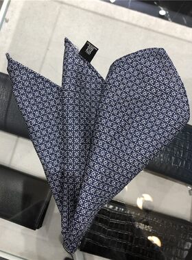 方形口袋巾依文蚕丝时尚商务