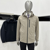 春秋款 夹克外套免烫休闲2色 无里衬连帽可脱卸外壳款 男士 五防面料