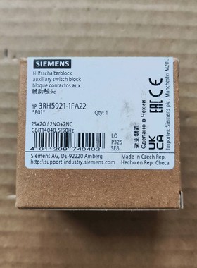 3RH5921-1FA22  辅助触头 全新 A30*议价产品