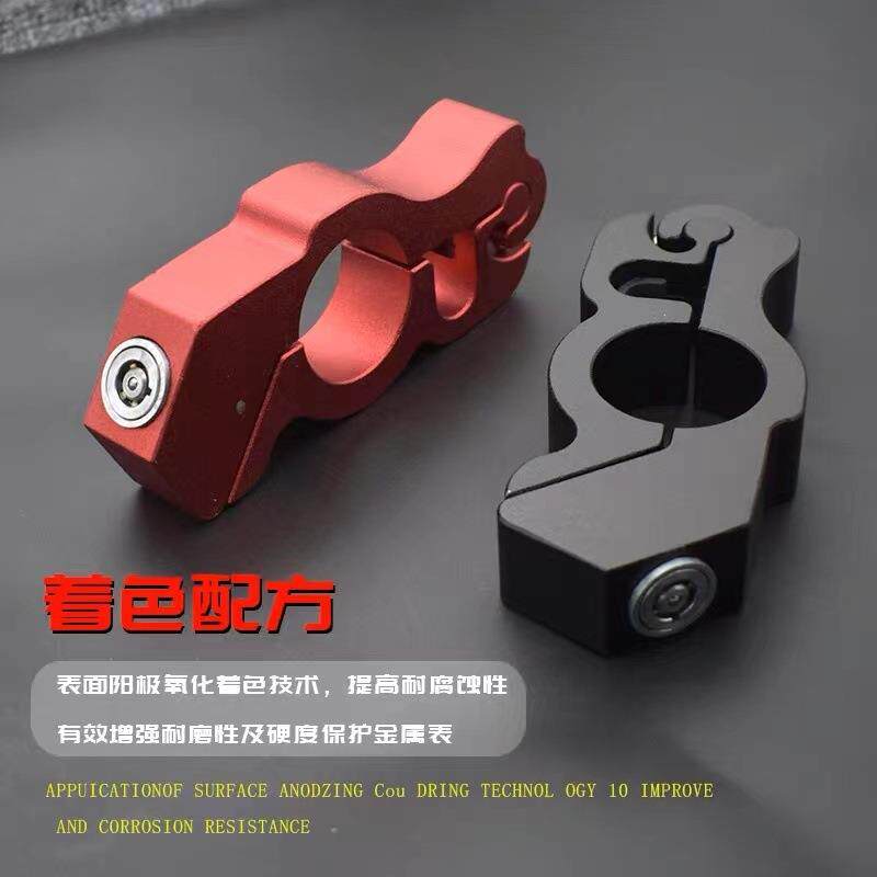 通用电动车刹车锁踏板车防盗牛角锁摩托车油门锁便携铝合金车把锁