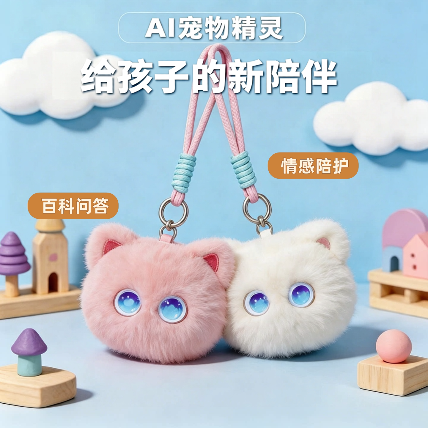 AI智能陪伴机器人语音情感陪护豆包学习电子宠物儿童毛绒玩具礼物