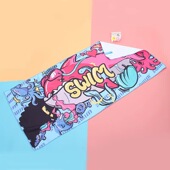 成人沙滩巾带纽扣披肩浴巾吸水速干运动毛巾海边游泳户外旅行便携