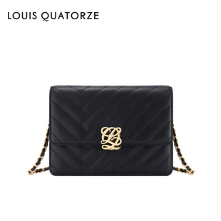 直邮LOUIS QUATORZE瑞克朵丝路易十四韩国代购女黑色小单肩斜挎包