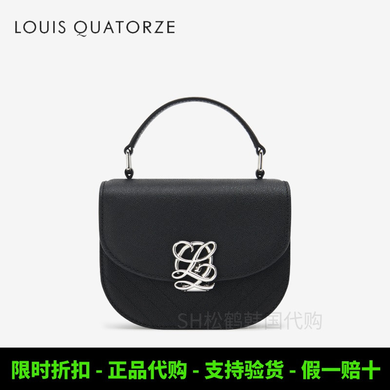 韩国代购LOUISQUATORZE瑞克朵丝女黑色迷你牛皮单肩手提斜挎小包
