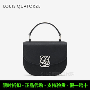 LOUISQUATORZE瑞克朵丝女黑色迷你牛皮单肩手提斜挎小包 韩国代购