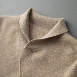 A类第一道青果领羊绒衫 舒适保暖毛衣 男纯山羊绒秋冬翻领针织衫