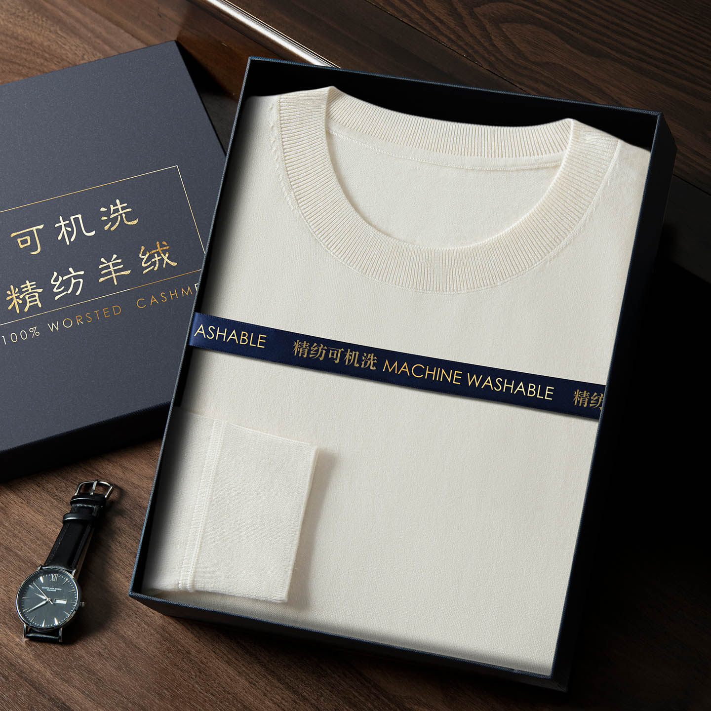 可机洗羊绒衫男100%精纺高端山羊绒衫男士毛衣圆领针织打底衫,男装,羊绒套衫,淘宝优惠券,粉丝福利购,淘宝优惠卷