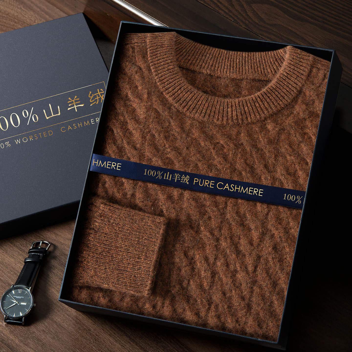 A类100%纯山羊绒衫男加厚保暖圆领商务休闲毛衣秋冬季针织打底衫,男装,羊绒套衫,淘宝优惠券,粉丝福利购,淘宝优惠卷