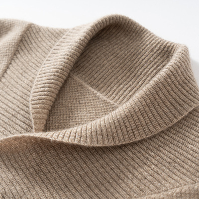 100%羊绒鄂尔多斯产桂花针青果领