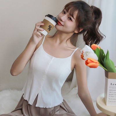 白色吊带背心女夏外穿202