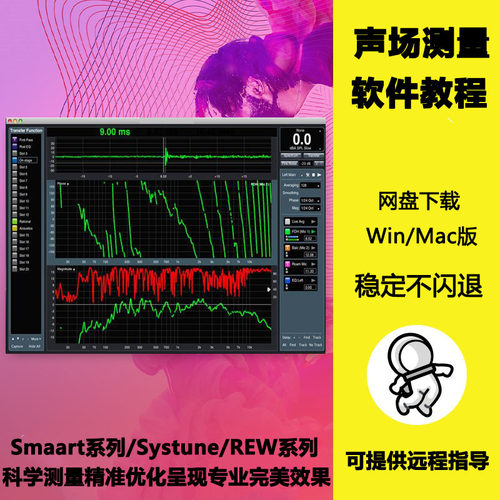 声场测量软件全集Smaart7/8/9 Systune音响频谱相位延时测量优化