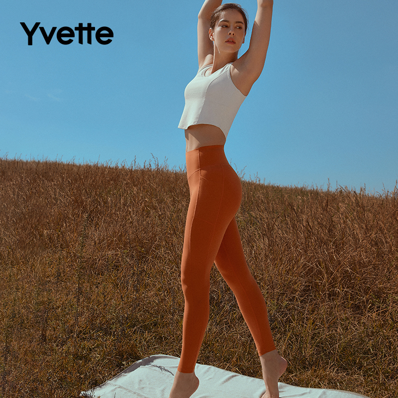 Yvette|薏凡特 高腰提臀长裤健身裤瑜伽裤女S110329A03AS 运动服/休闲服装 健身裤 原图主图