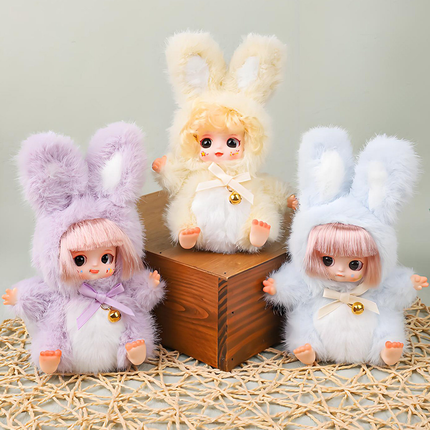 可爱安妮宝贝毛绒兔兔公仔玩偶