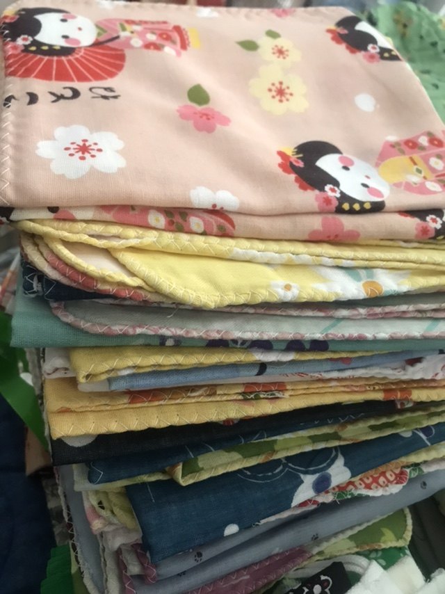 瑕疵 三层纱布ab面擦汗擦脸女士方巾手帕宝宝口水巾34*39cm