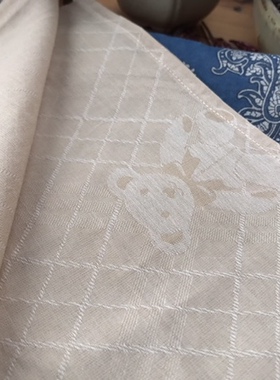 出口天然彩棉双层纱布手帕全棉