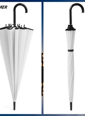 透明雨伞长柄大号磨砂白塑料加厚男女网红高颜值婚礼结实LOGO定制