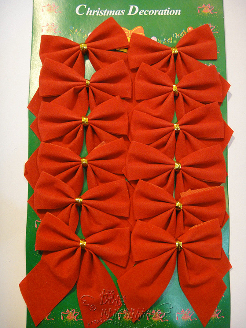 聖誕樹裝飾 紅色聖誕蝴蝶結 聖誕樹挂件  蝴蝶結12個裝聖誕禮品在類目 節慶用品/禮品, 聖誕用品/禮品/裝飾品, 聖誕裝飾品中 - 來自Buy2taobao.com提供專業的淘寶代購服務