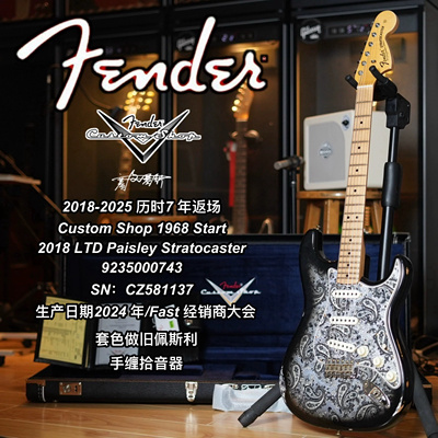 Fender Custom shop Cs 1968 Paisley ST Relic套色佩斯利电吉他