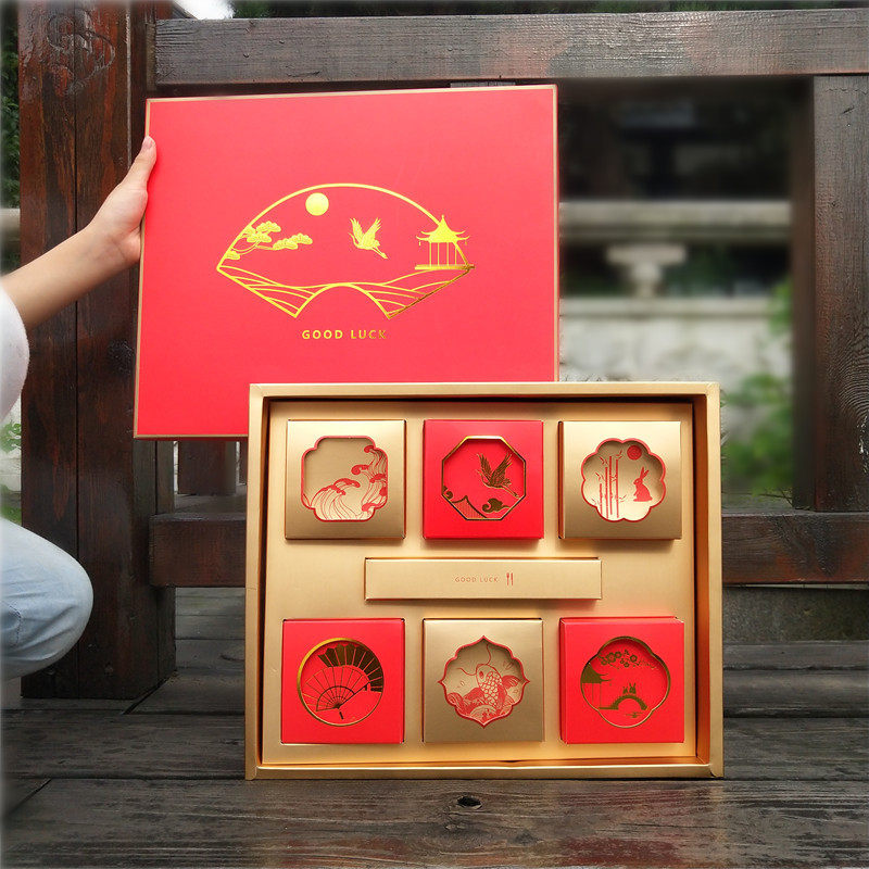 2026新款高档中秋月饼礼盒 广式月饼包装盒 创意6粒装蛋黄酥盒子