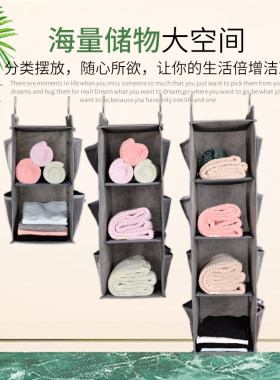 碧皓无纺布纯色悬挂衣柜挂袋