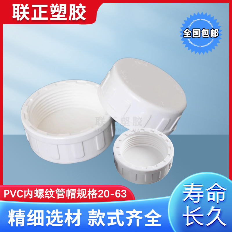 PVC内牙管堵内丝管帽内螺纹堵头丝口丝牙堵帽闷盖20 25 32 40 50