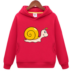 小动物蜗牛春天秋冬加绒卫衣男童活动班服女童装亲子装宝宝上衣服