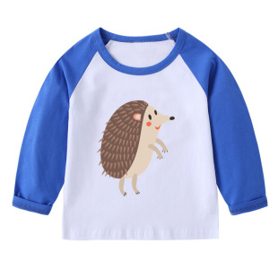 可爱的刺猬长袖T恤男童上衣服女孩子打底衫儿童宝宝表演服春秋装
