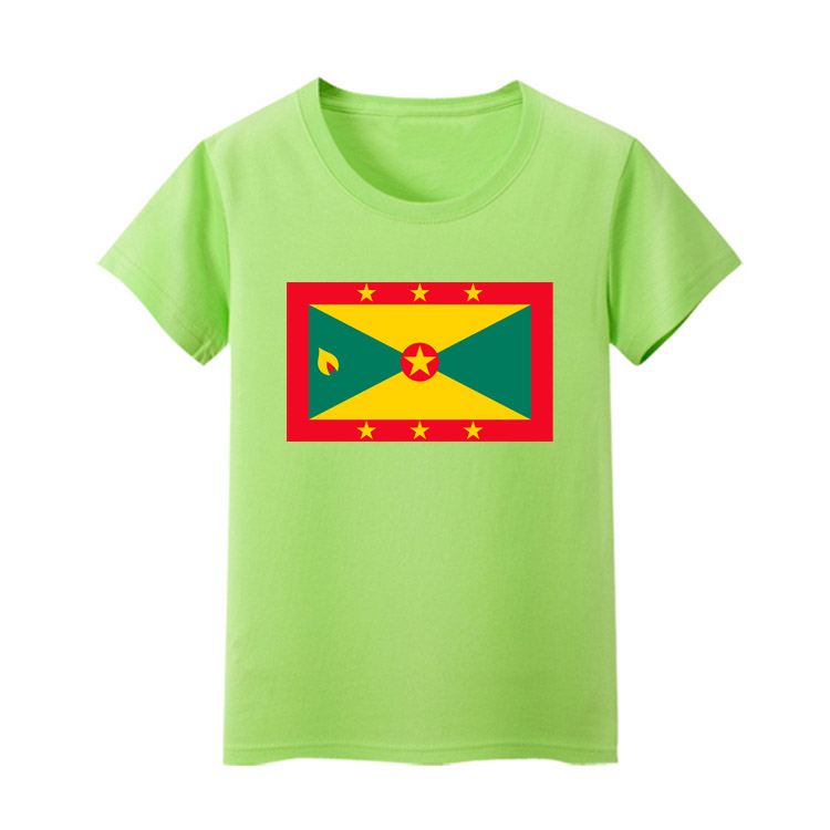 格林纳达国旗短袖男女儿童装班服