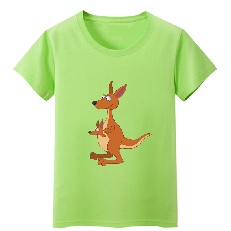 小袋鼠图案幼儿园表演服男女儿童装小中学生运动会短袖T恤可定制