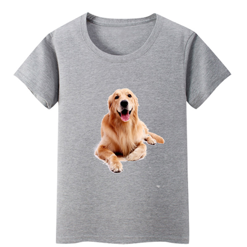 宝宝金毛狗图案印花童装衣服灰色幼儿园儿童演出服中小班六一表演