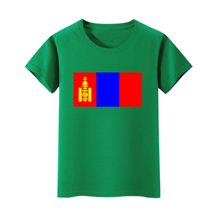 蒙古国旗 短袖男女儿童班服小学生表演活动t恤文化衫上衣服装宝宝