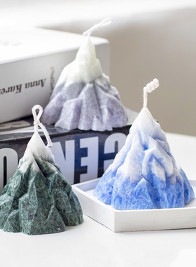 3D立体韩式创意立体冰山蜡烛硅胶模具 手工雪山香薰蜡烛diy模具