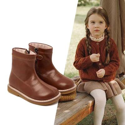2024新款女童小短靴皮靴