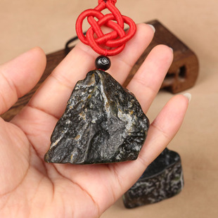 天然泰山玉石平安玉手把件挂件红色双钱中国结手把件送人礼品