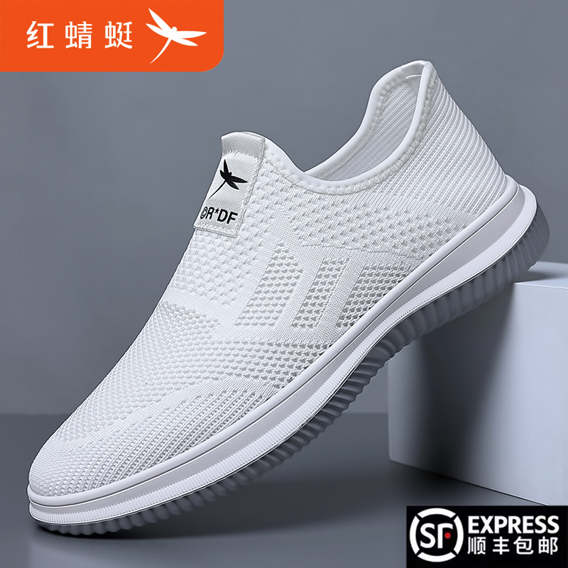 红蜻蜓官方正品男鞋网面透气鞋子