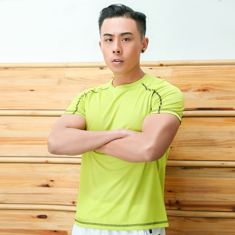 夏天薄款透气速干衣男短袖t恤夏季圆领快干运动衫半袖女冰丝体恤