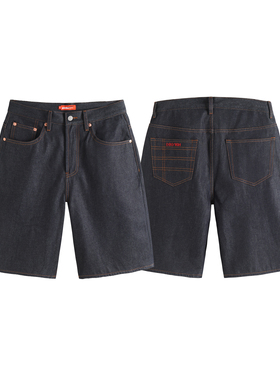 DBD WH 硬挺宽松牛仔短裤13oz 原牛BAGGY短裤