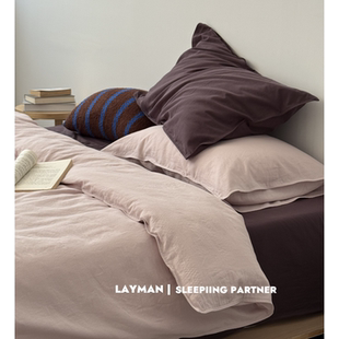 Layman外行 【告白】80支A类全棉双层纱四件套纯棉纱布透气裸睡