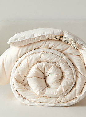 李官奇A类原棉59%大豆纤维被加厚冬被二合一子母被单双人春秋被子