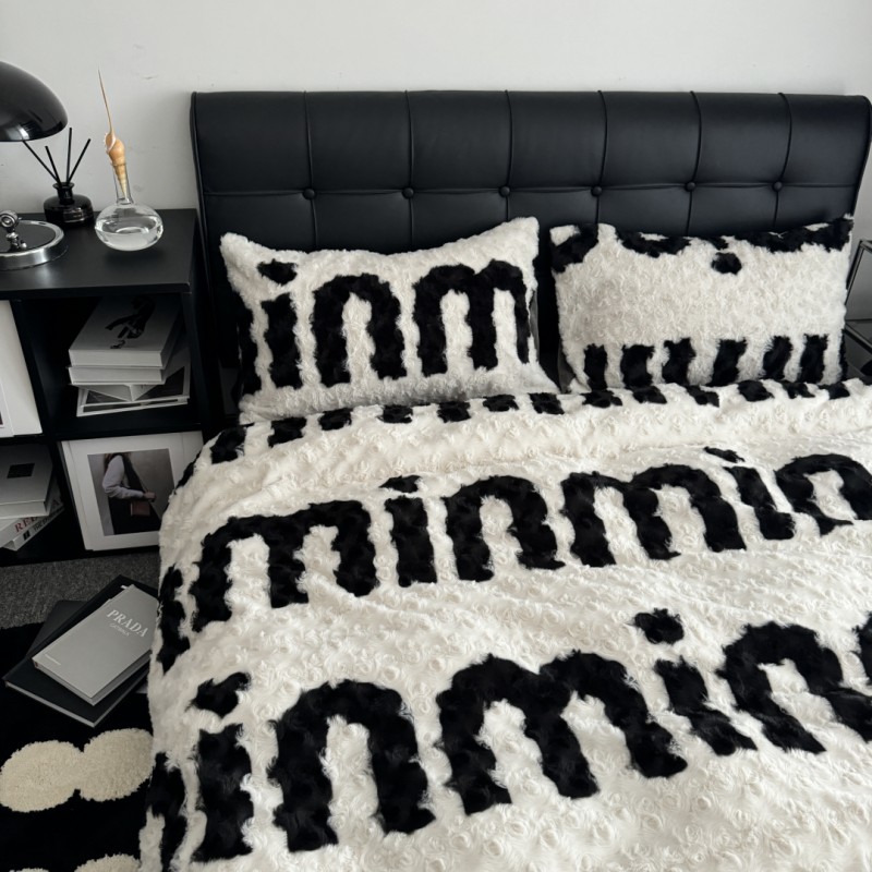 兔兔绒四件套牛奶绒保暖简约ins