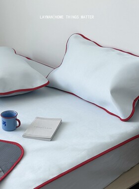 【我童年的梦境】夏季蓝色900D冰丝凉席三件套可机洗折叠软席子