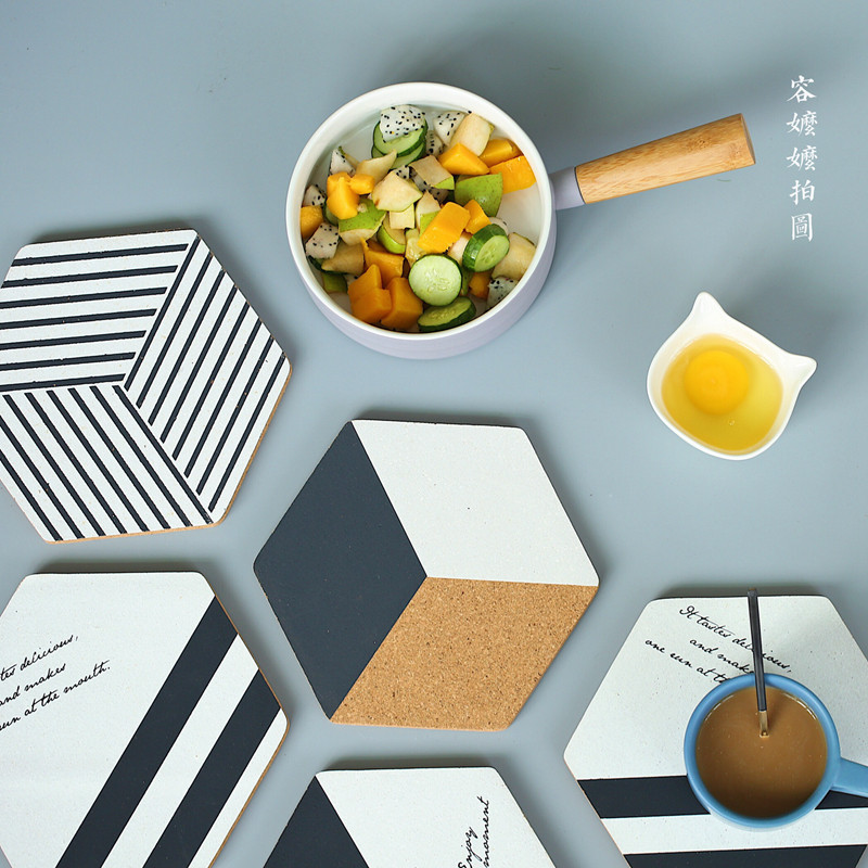 originality Diamond lattice heat insulation cork Mat Geometry pattern Potholders Coaster Northern Europe Placemats Doily Bowls matin the Tableware , Cup/Cups/Kettle , Coaster  category - from Buy2taobao.com to provide professional Taobao agent buy service