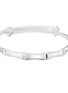 顺钦银楼竹节银手镯节节高