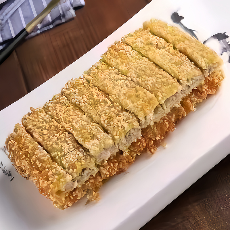 芝麻羊方羊肉方饼餐饮食材油炸点心速冻食品半成品饭店快捷特色菜