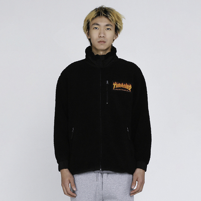 限定thrasher刺绣棉服宽松