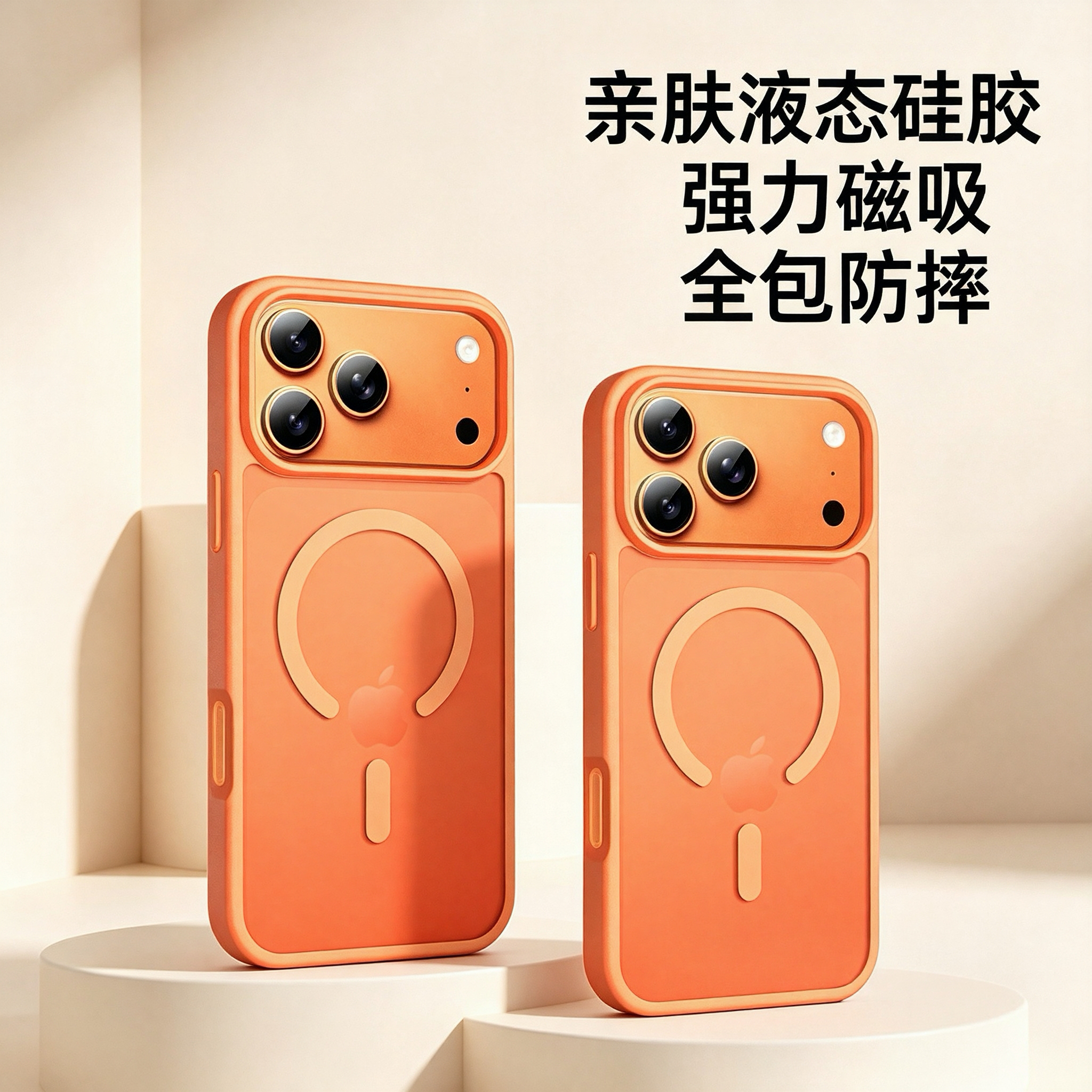 新款苹果17磁吸手机壳tpu+磨砂防摔适用17promax保护套简约TPUiPhone